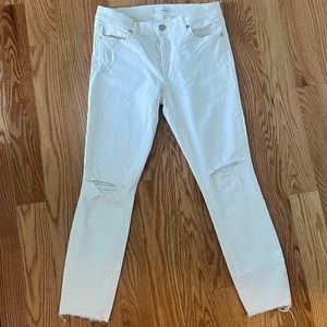 Loft white jeans - modern skinny crop